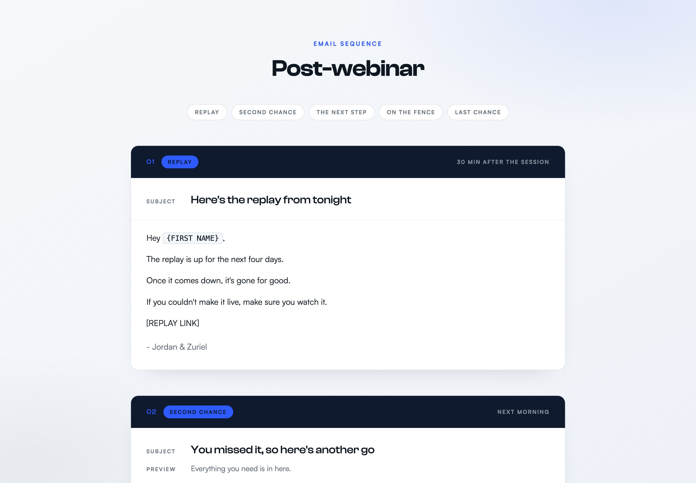 Post-webinar preview