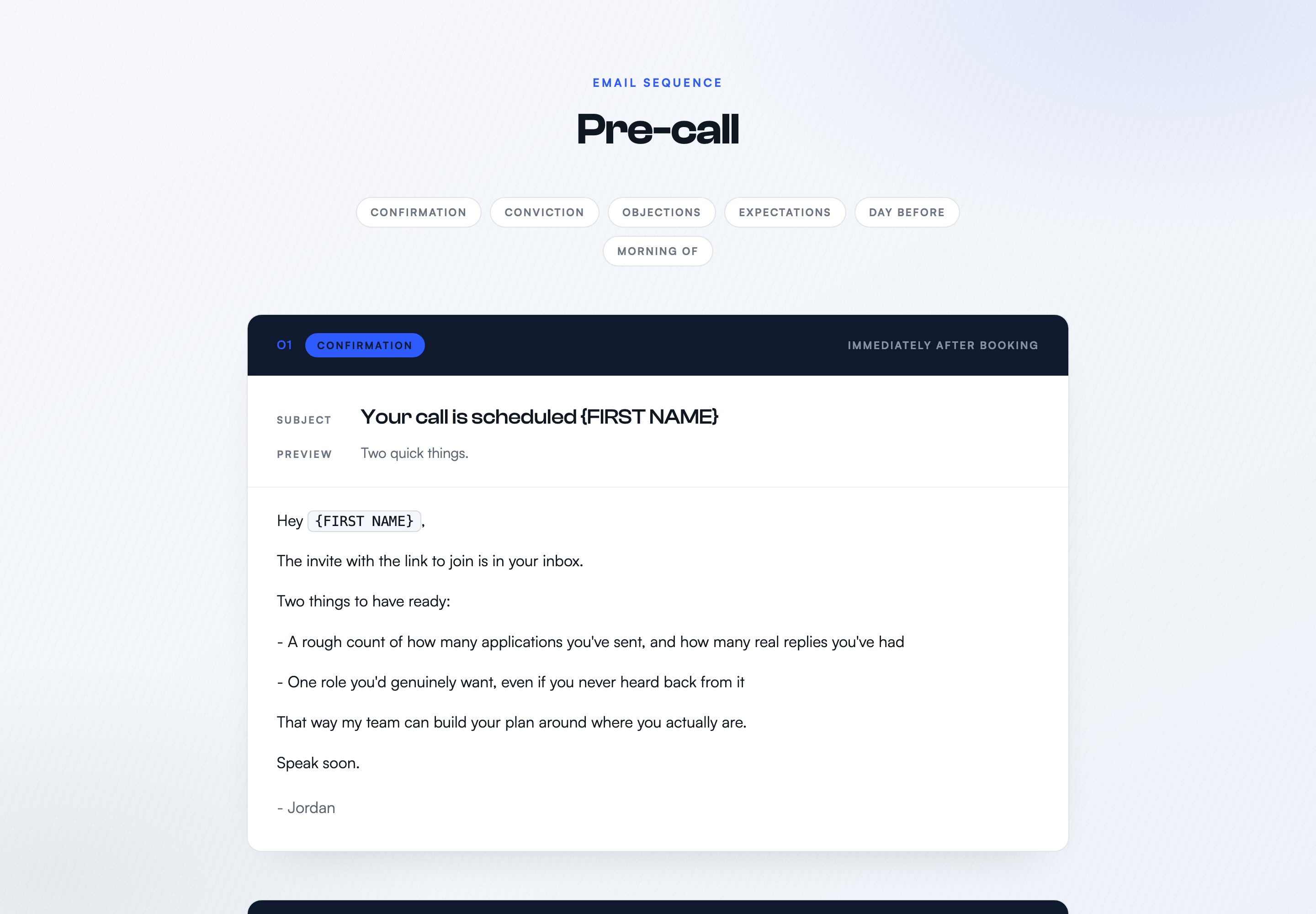 Pre-call preview